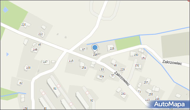 Zakrzowiec, Zakrzowiec, 245, mapa Zakrzowiec