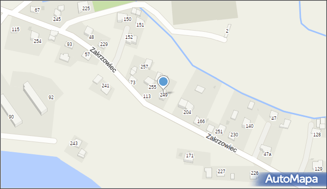 Zakrzowiec, Zakrzowiec, 249, mapa Zakrzowiec