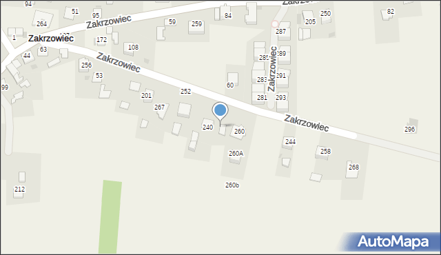 Zakrzowiec, Zakrzowiec, 253, mapa Zakrzowiec
