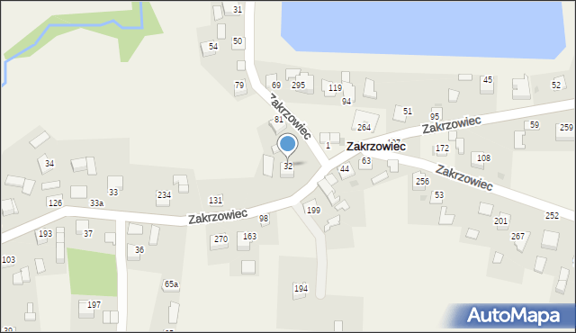 Zakrzowiec, Zakrzowiec, 32, mapa Zakrzowiec