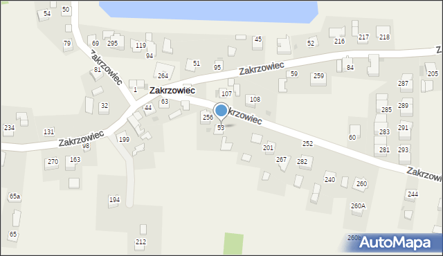 Zakrzowiec, Zakrzowiec, 53, mapa Zakrzowiec