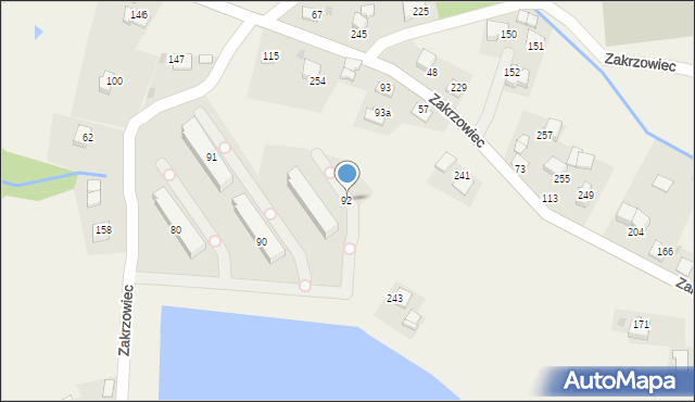 Zakrzowiec, Zakrzowiec, 92, mapa Zakrzowiec