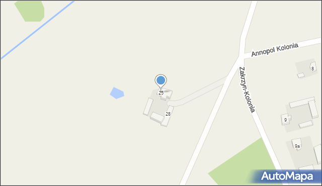 Zakrzyn-Kolonia, Zakrzyn-Kolonia, 25, mapa Zakrzyn-Kolonia