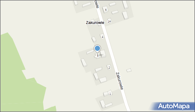 Zakurowie, Zakurowie, 3, mapa Zakurowie