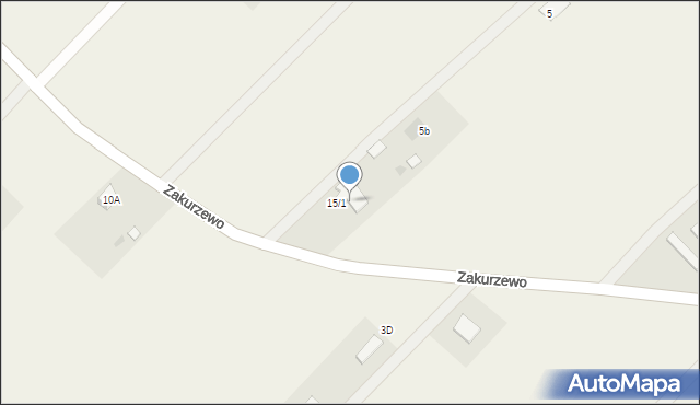 Zakurzewo, Zakurzewo, 5A, mapa Zakurzewo