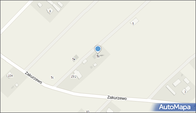 Zakurzewo, Zakurzewo, 5b, mapa Zakurzewo