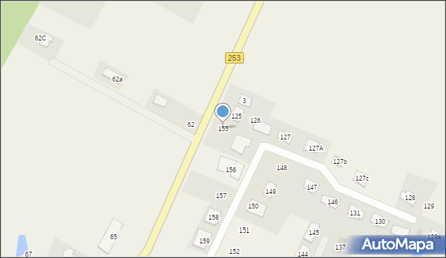 Załachowo, Załachowo, 155, mapa Załachowo