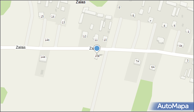 Zalas, Zalas, 10a, mapa Zalas