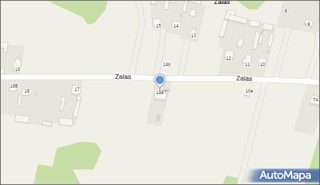Zalas, Zalas, 14a, mapa Zalas