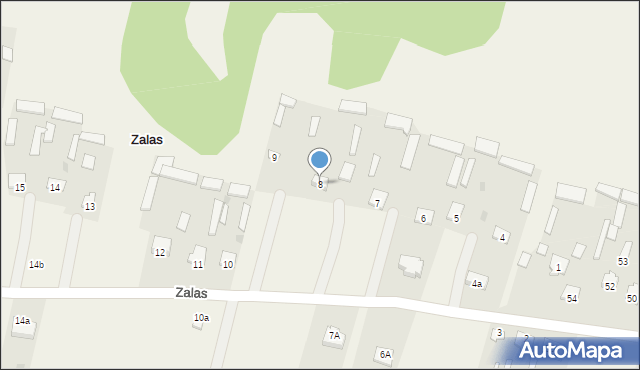 Zalas, Zalas, 8, mapa Zalas