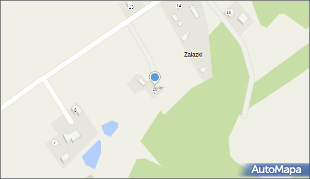 Załazek, Załazek, 10, mapa Załazek