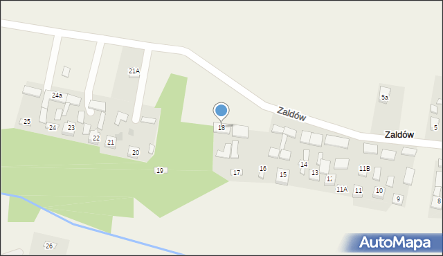 Zaldów, Zaldów, 18, mapa Zaldów
