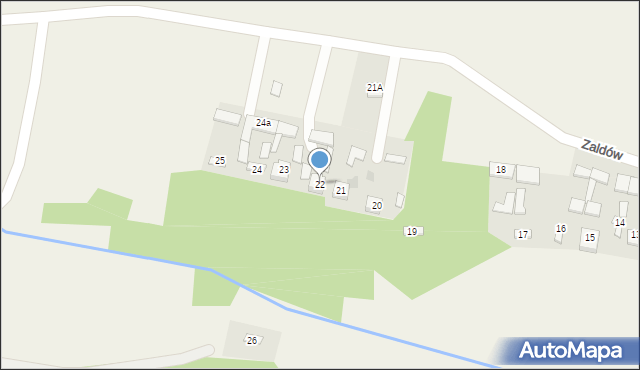 Zaldów, Zaldów, 22, mapa Zaldów