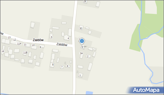 Zaldów, Zaldów, 3, mapa Zaldów