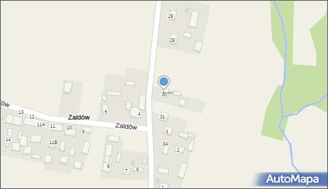 Zaldów, Zaldów, 30, mapa Zaldów