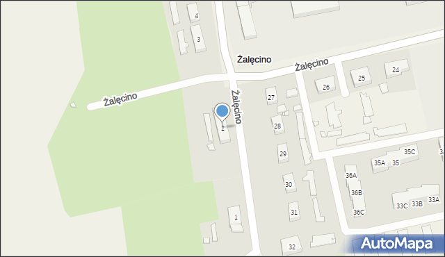 Żalęcino, Żalęcino, 2, mapa Żalęcino