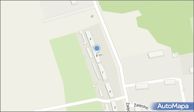 Żalęcino, Żalęcino, 8, mapa Żalęcino