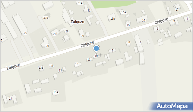 Załęcze, Załęcze, 10, mapa Załęcze