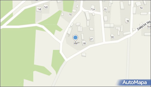 Załęcze Wielkie, Załęcze Wielkie, 69a, mapa Załęcze Wielkie