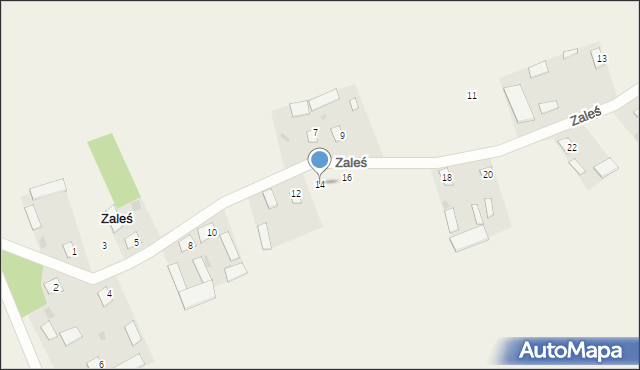 Zaleś, Zaleś, 14, mapa Zaleś