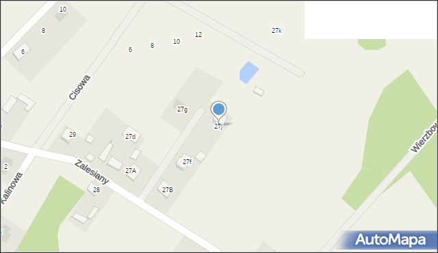 Zalesiany, Zalesiany, 27j, mapa Zalesiany