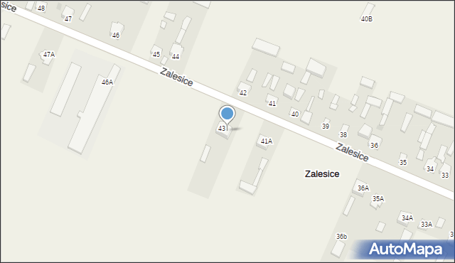 Zalesice, Zalesice, 43A, mapa Zalesice