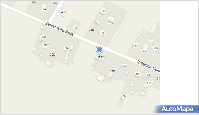 Zalesice-Kolonia, Zalesice-Kolonia, 37A, mapa Zalesice-Kolonia