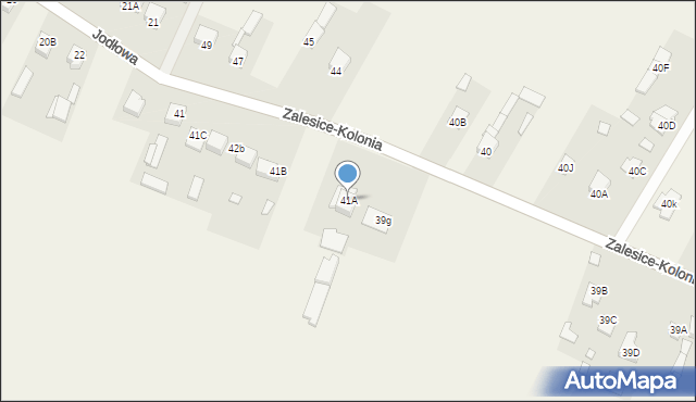 Zalesice-Kolonia, Zalesice-Kolonia, 41A, mapa Zalesice-Kolonia