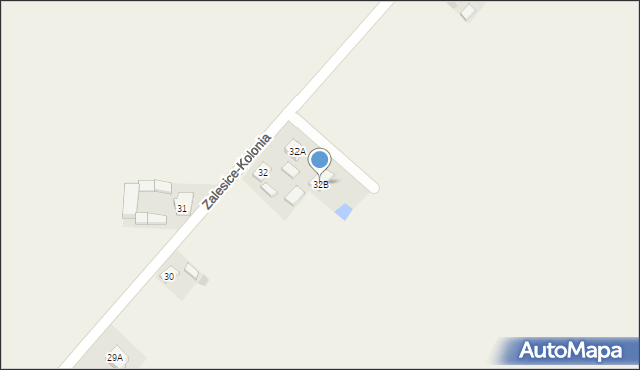Zalesice-Kolonia, Zalesice-Kolonia, 32B, mapa Zalesice-Kolonia