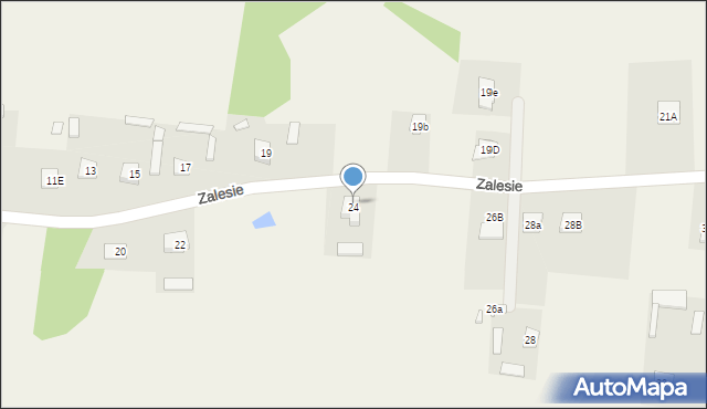 Zalesie, Zalesie, 26, mapa Zalesie