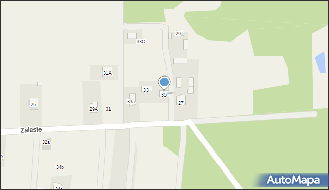 Zalesie, Zalesie, 35, mapa Zalesie
