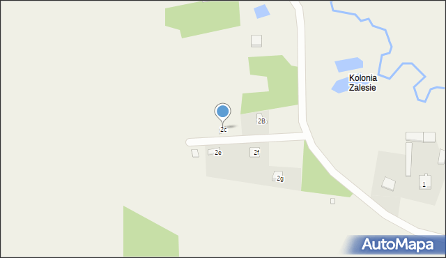 Zalesie, Zalesie, 2c, mapa Zalesie