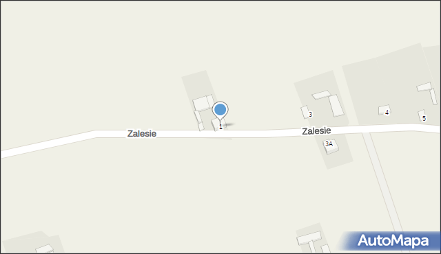 Zalesie, Zalesie, 1, mapa Zalesie