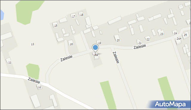 Zalesie, Zalesie, 18a, mapa Zalesie