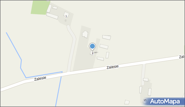Zalesie, Zalesie, 4, mapa Zalesie
