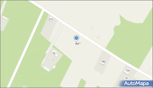 Zalesie, Zalesie, 55a, mapa Zalesie