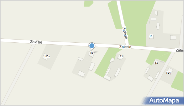 Zalesie, Zalesie, 84, mapa Zalesie