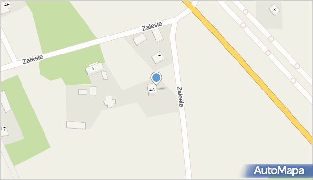 Zalesie, Zalesie, 5A, mapa Zalesie