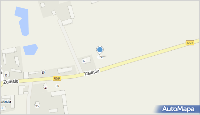 Zalesie, Zalesie, 37a, mapa Zalesie