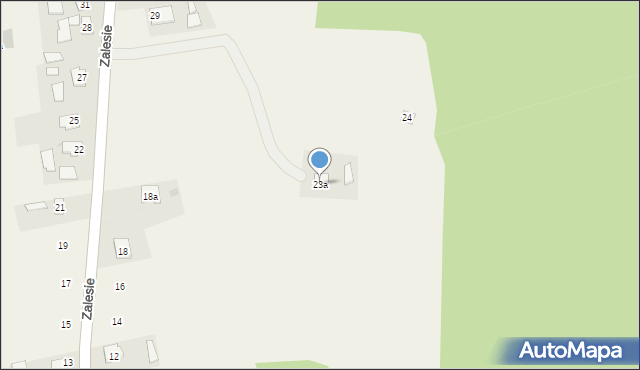 Zalesie, Zalesie, 23a, mapa Zalesie