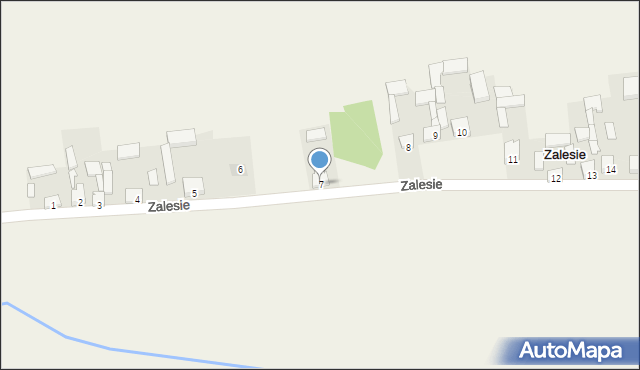 Zalesie, Zalesie, 7, mapa Zalesie