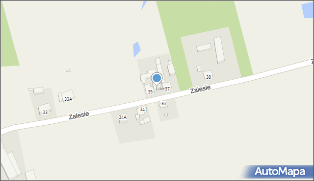 Zalesie, Zalesie, 36A, mapa Zalesie