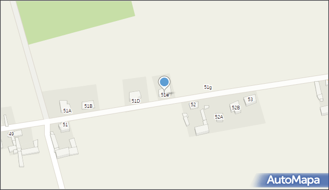 Zalesie, Zalesie, 51e, mapa Zalesie