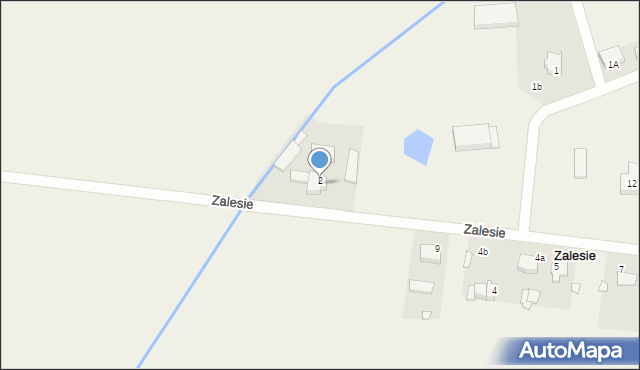 Zalesie, Zalesie, 2, mapa Zalesie