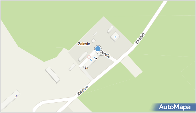 Zalesie, Zalesie, 5f, mapa Zalesie