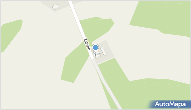 Zalesie, Zalesie, 1, mapa Zalesie