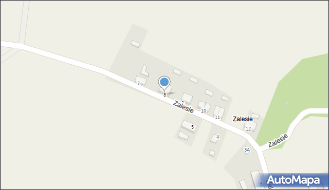 Zalesie, Zalesie, 8, mapa Zalesie