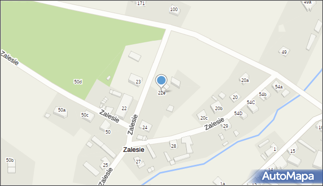 Zalesie, Zalesie, 22e, mapa Zalesie