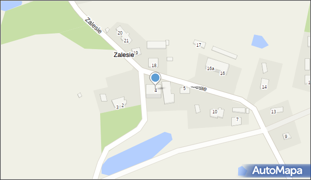 Zalesie, Zalesie, 4, mapa Zalesie