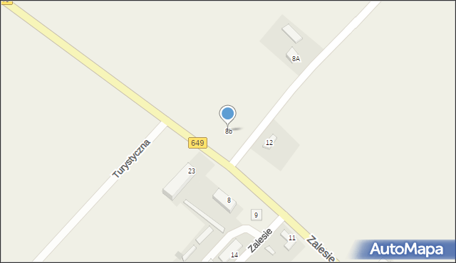 Zalesie, Zalesie, 8b, mapa Zalesie